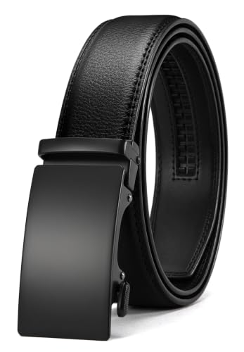 CHAOREN Mens Leather Ratchet Belt - 1 3/8″ for Dress Pants